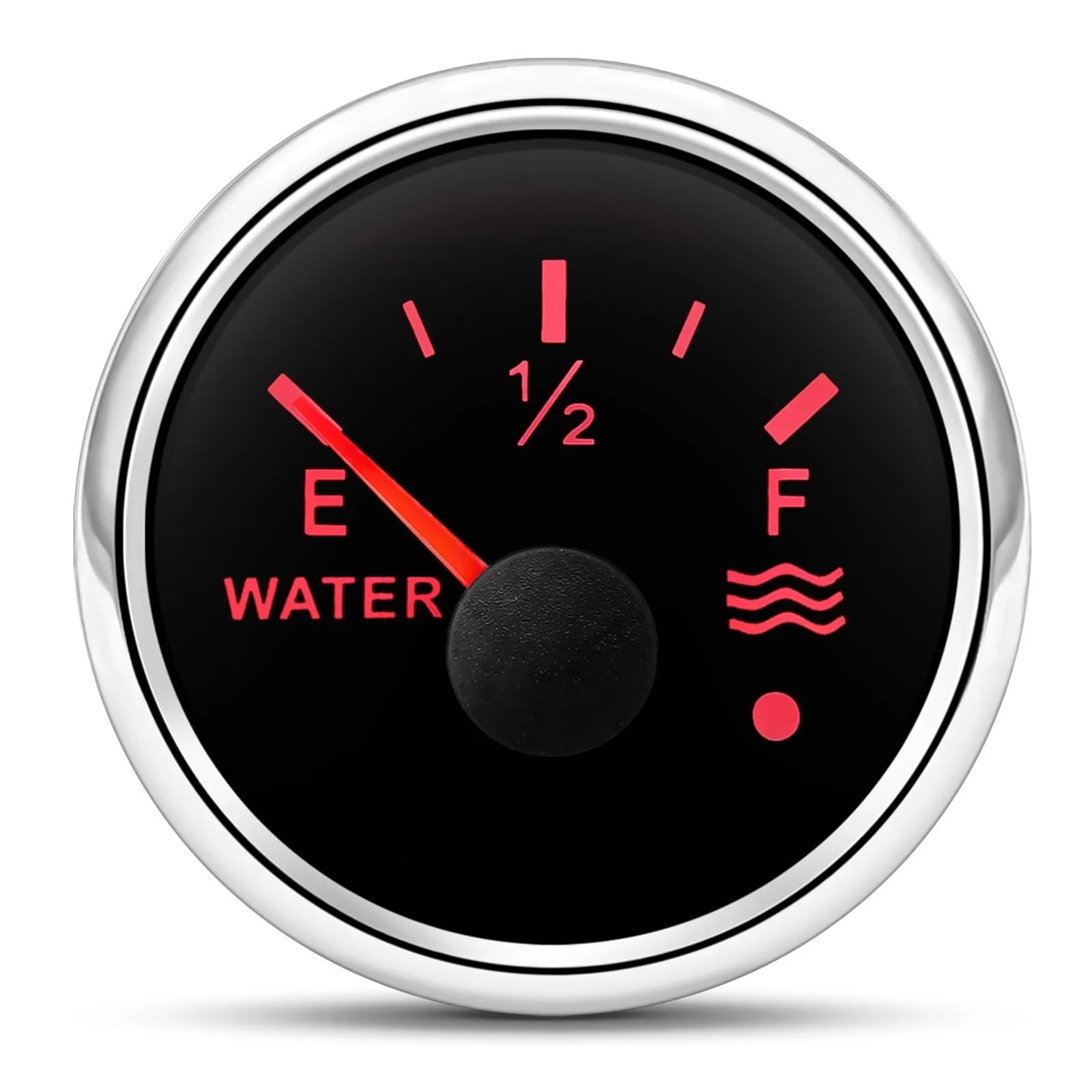 Wasserdicht IP67 52mm Wasserstandsanzeige mit Alarm Rotlicht Wasserstandssensor Wassertank Meter Anzeige Boot Auto Zuverlässiger Ersatz(0-190 ohm,150mm SensorXGauge)