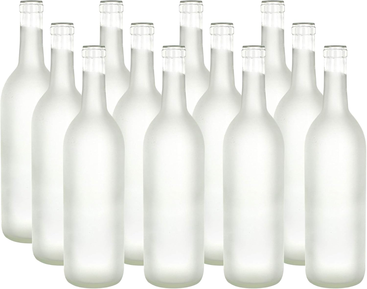 Midwest Homebrewing and Winemaking Supplies 750 ml Frosted Glass Bordeaux Bottles, 12per Case