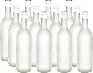 Midwest Homebrewing and Winemaking Supplies 750 ml Frosted Glass Bordeau...