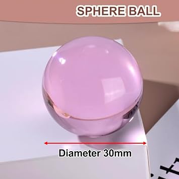 Acrylic Clear Polished Sphere Solid Small Diameter 30MM Transparent Balls Strong Gloss for Telling Tabletop Fountain Decoration,Orange
