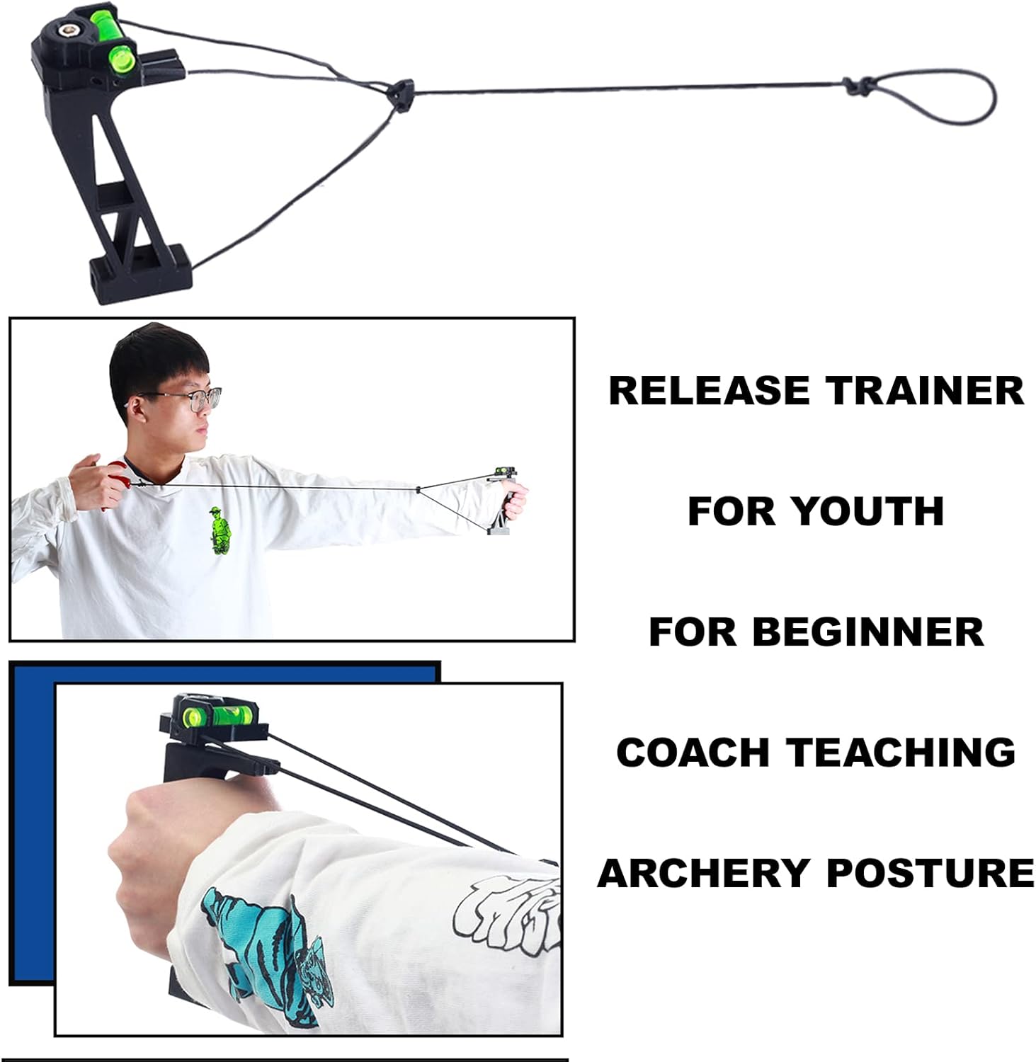 Compound Bow Release Trainer - Archery Bow Training Aids for Youth Adult Beginner