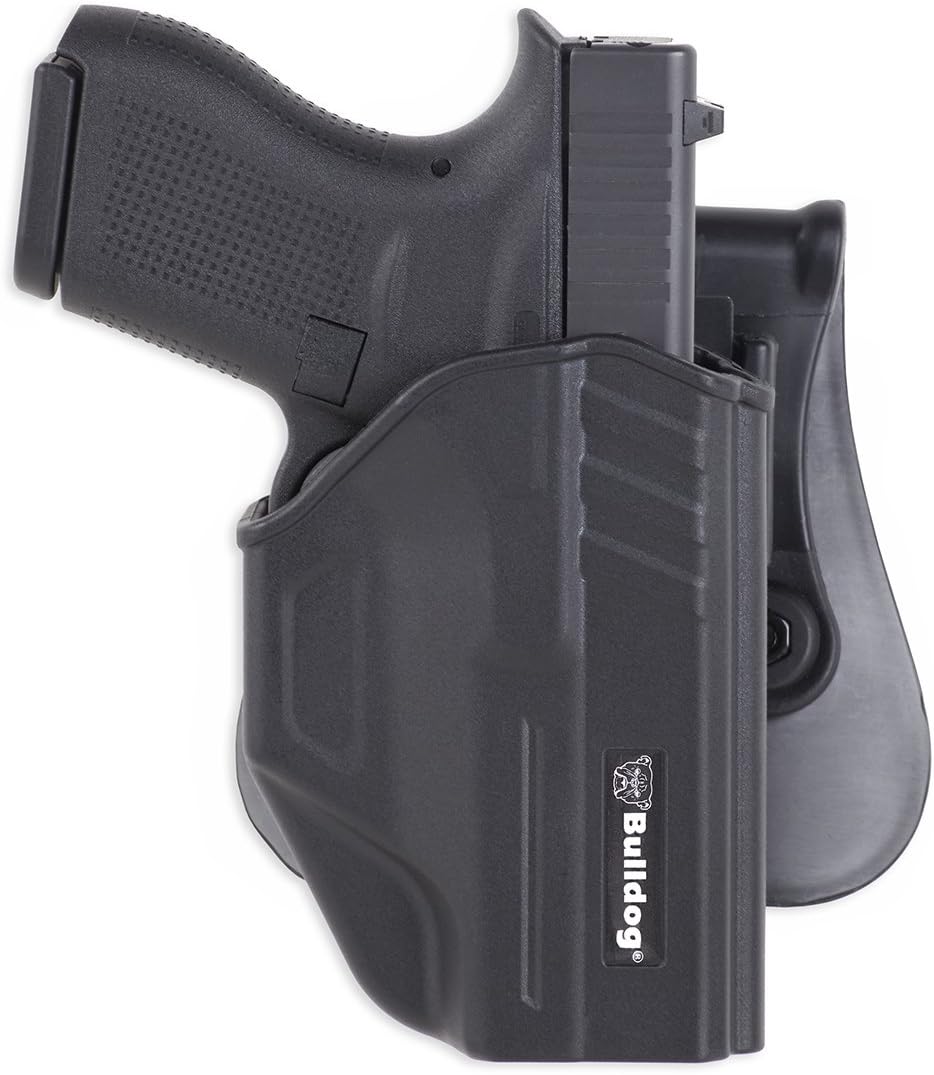 Bulldog Cases Thumb Release Holster Includes Universal Magazine Holder W/ Belt Clip