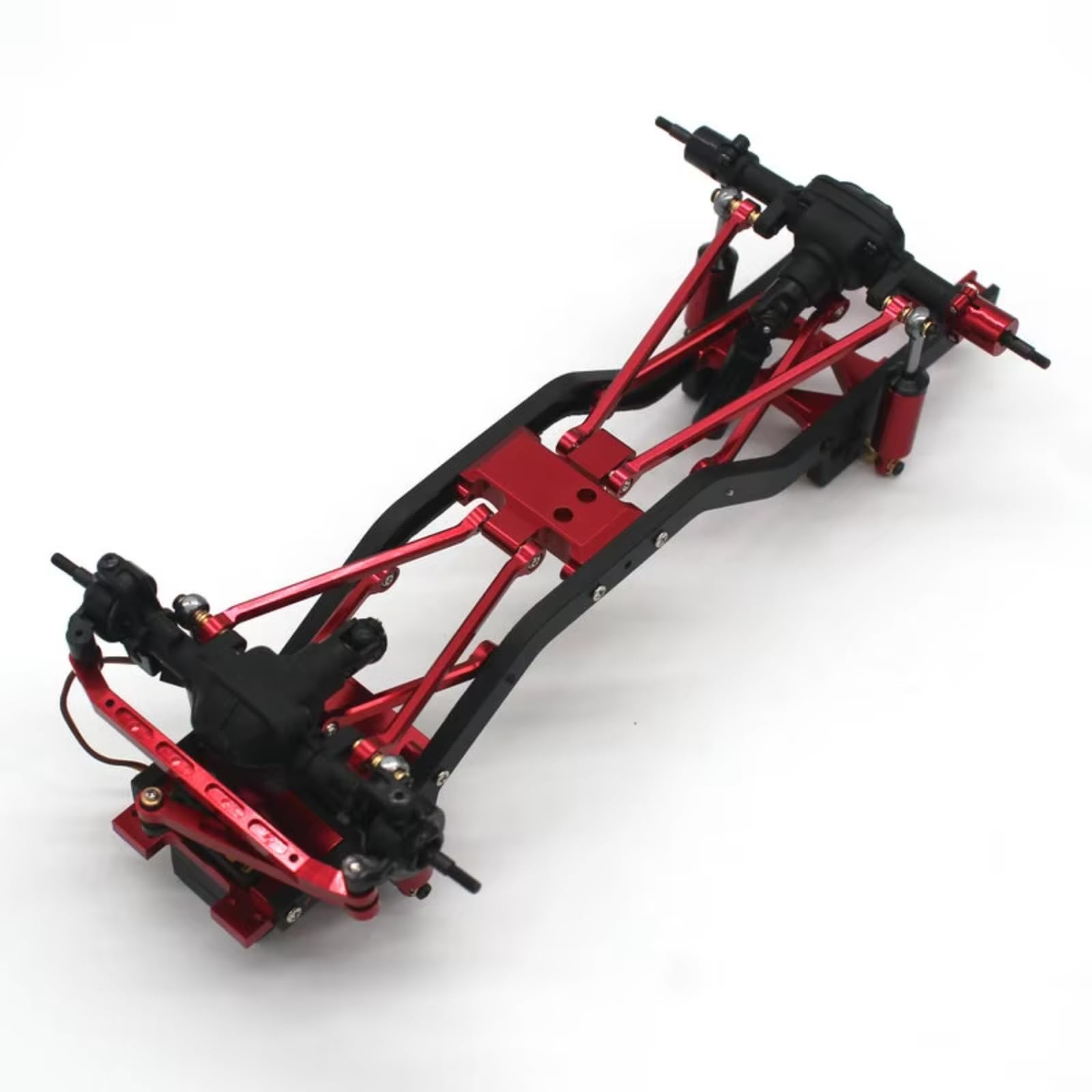 Rc Special Connecting Rod for FMS for Fire for Horse for Eazyrc 1/18 Metal Shock Absorber Connecting Rod Set RC Remote Control Car Parts and Accessories Replacement Use(Red)