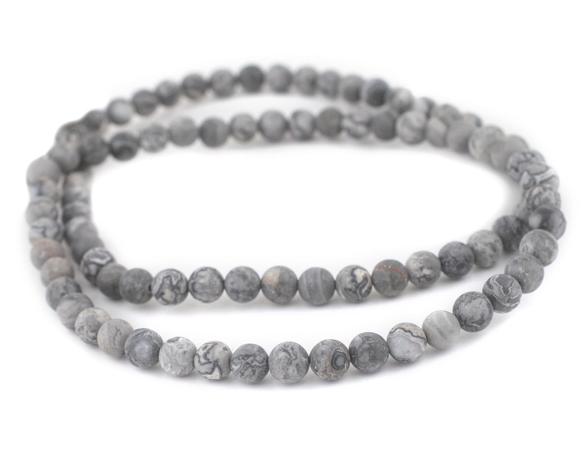 Amazon.co.jp: TheBeadChest マットグレー ピカソ ジャスパー ビーズ