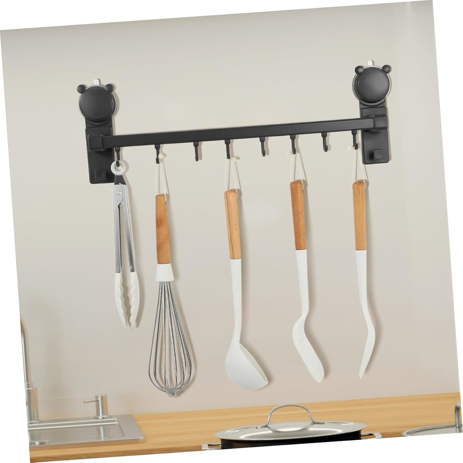 IMIKEYA Heavy Duty Suction Cup Hooks for Kitchen and Bathroom Multi-Purpose Hanging Hooks with Strong Adhesion No Drill Required for Towels and Utensils