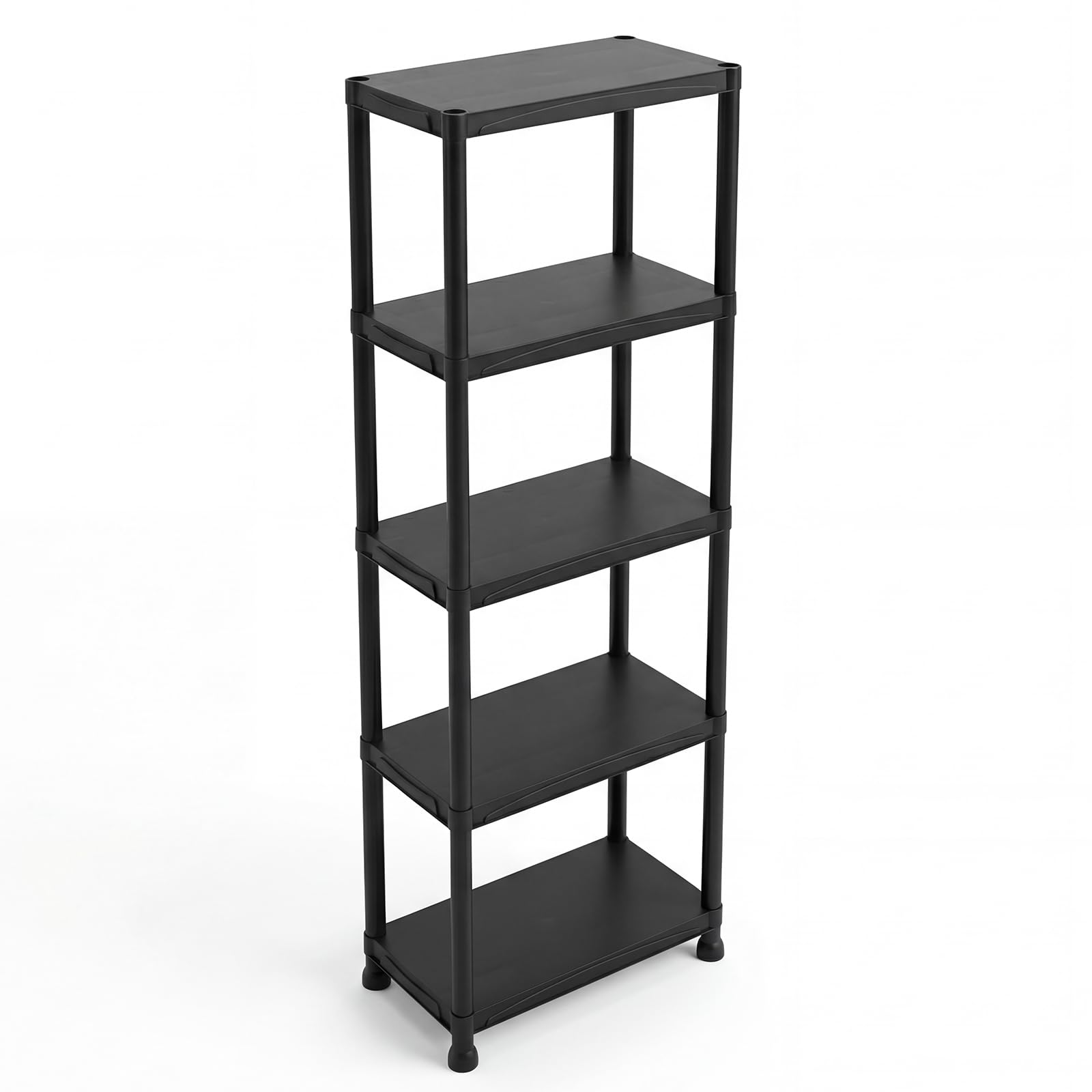 Panana Plastic Storage Shelving Unit 3/4/5 Tier Garage Racking Shelf Utility Rack for Home Warehouse, Kitchen, Workshops, Garden, Offices (5 Tier)