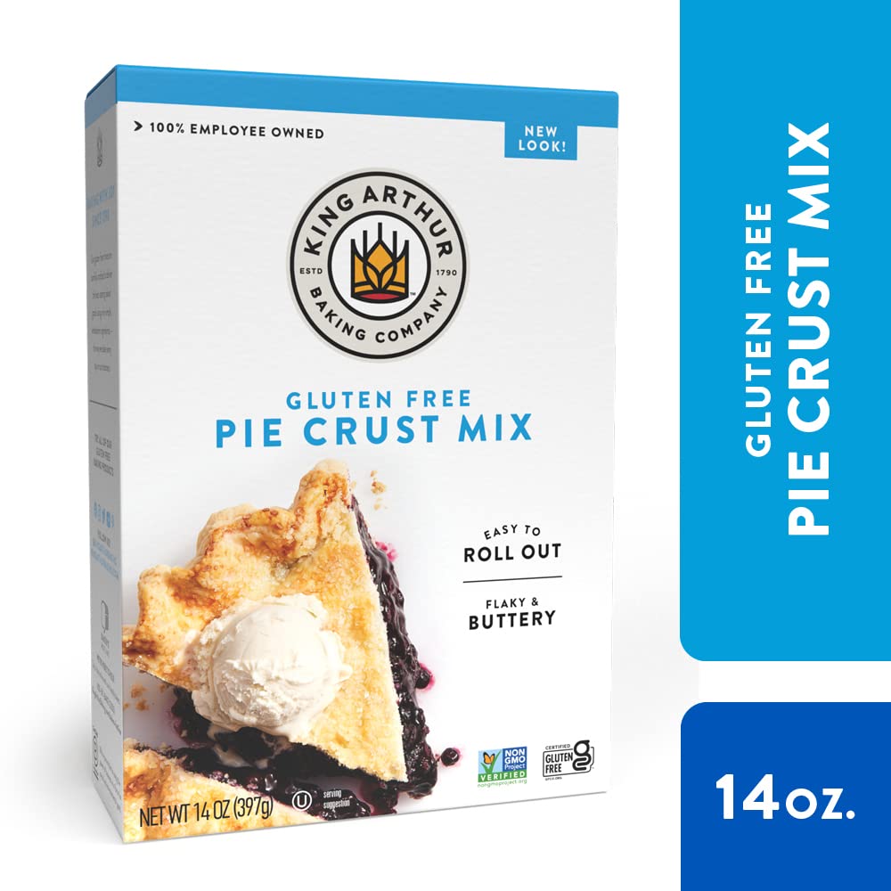 King Arthur Gluten-Free Pie Crust Mix, Packaging May Vary, 14 Ounces (Pack of 6)