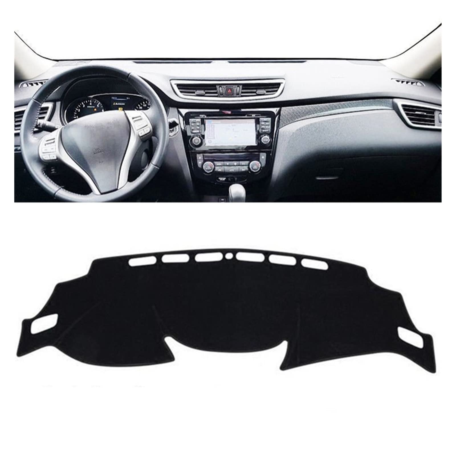 Cubierta Salpicadero para Nissan para X-Trail para X Trail para T32 2014-2020 Alfombrillas Protectoras para Salpicadero De Coche Alfombrilla salpicadero (Talla : Volante Izquierda)