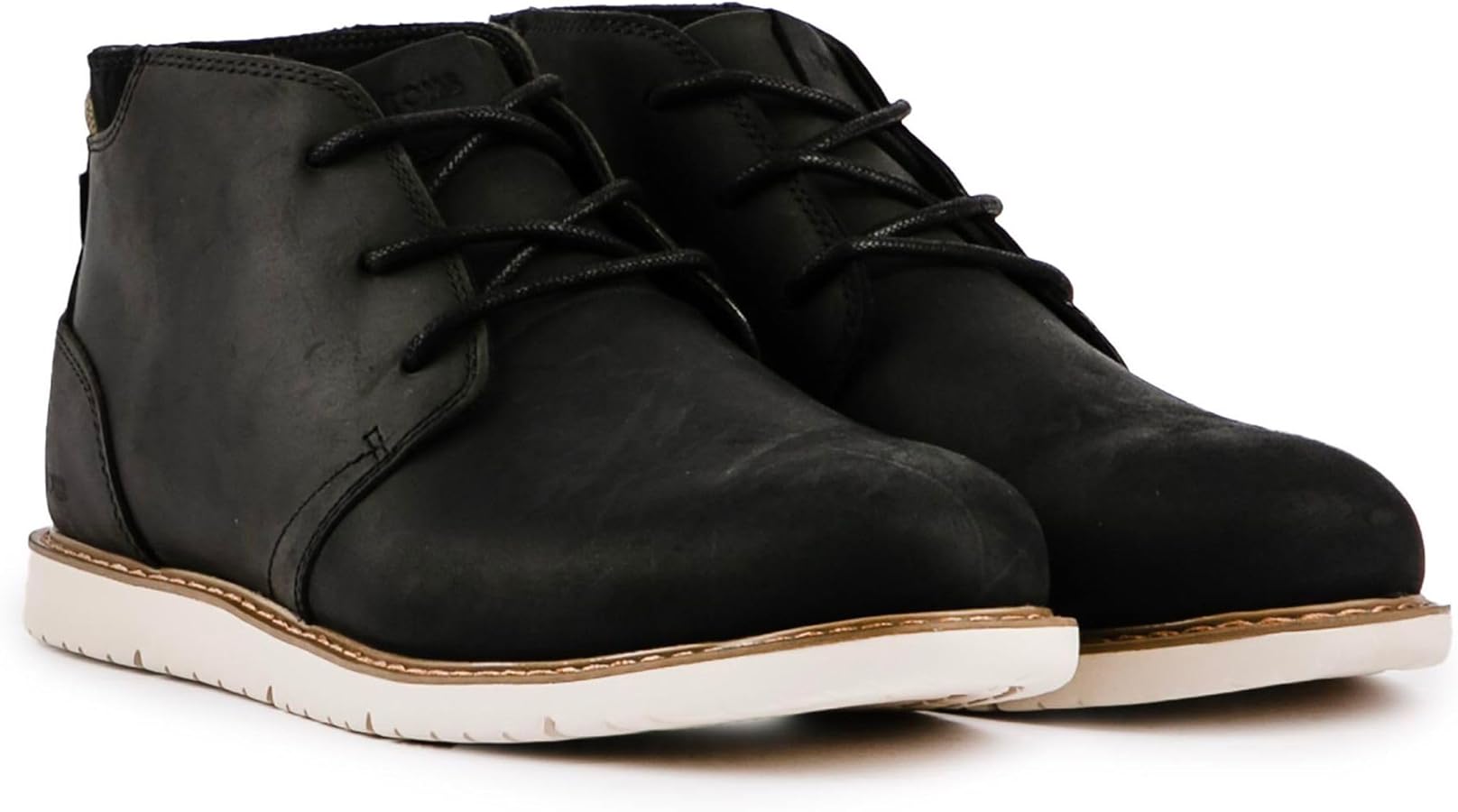 Amazon.com | TOMS Navi Water Resistant Black Leather 7 D (M) | Chukka