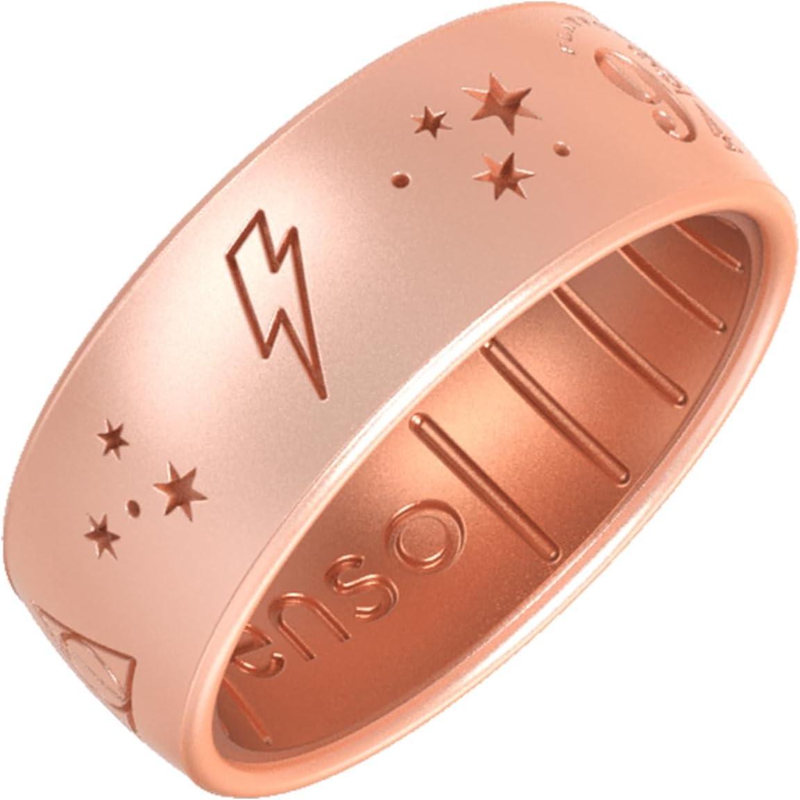 Enso Rings Wizarding World of Harry Potter Collection Dualtone Silicone Ring - Comfortable and Flexible Design - 7.99mm Wide, 2.18mm Thick - Harry Potter Glasses - Rose Gold/Copper - Size 9 - Image 2