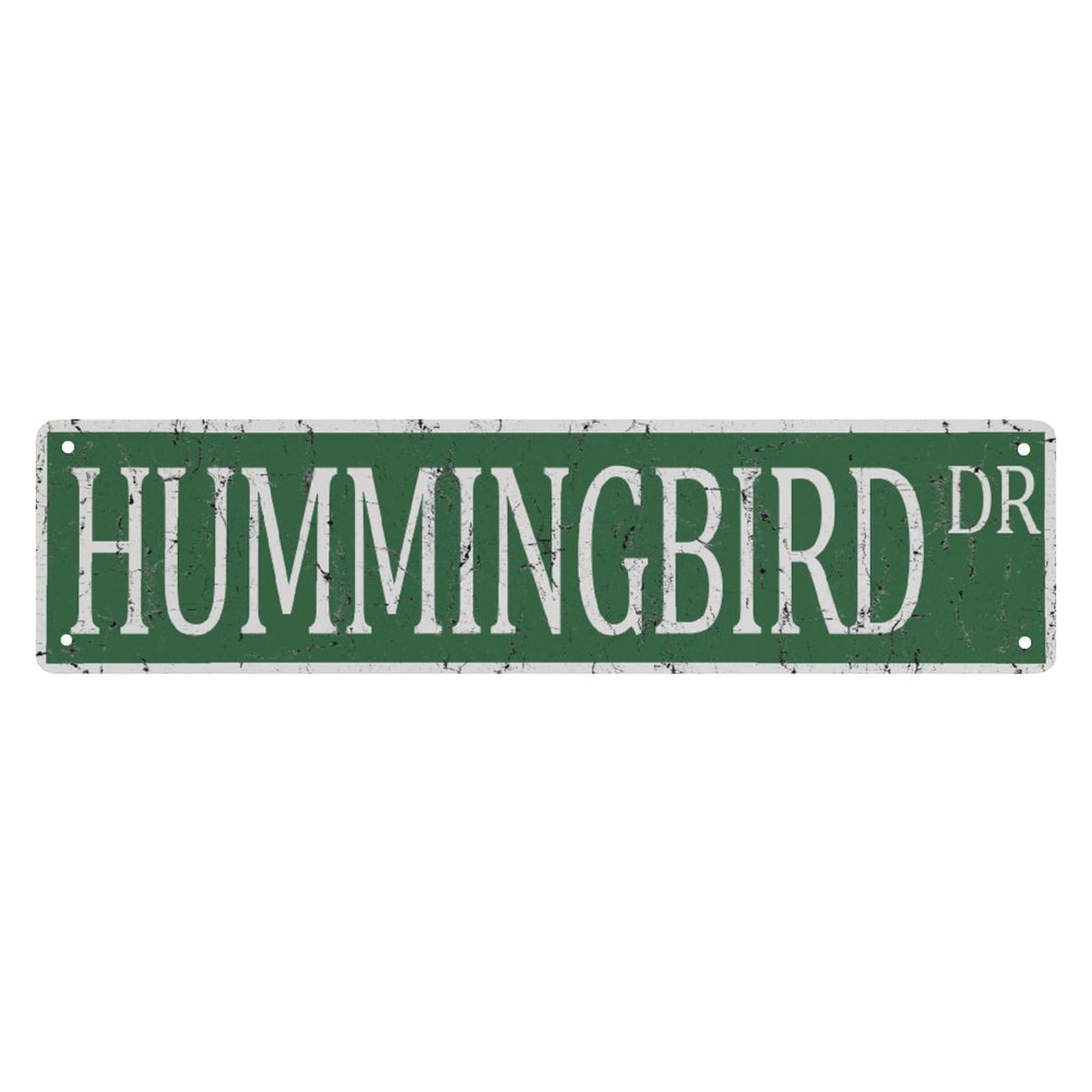 Vintage Street Sign Hummingbird Dr Rustic Metal Tin Sign Home Outdoor Art Wall Decor 4X16 Inch