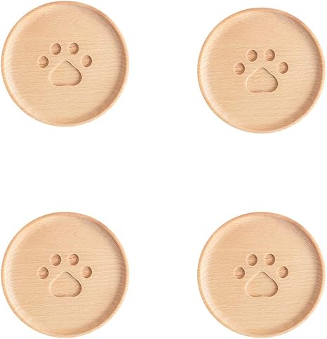 Amazon コースター おしゃれ 木製 木 4個セット 可愛い 木コースター 北欧 丸茶托木製 茶パッド コップ敷き お茶 カフェ 来客用 防水 滑り止め断熱マット 天然木コースター コースター オンライン通販