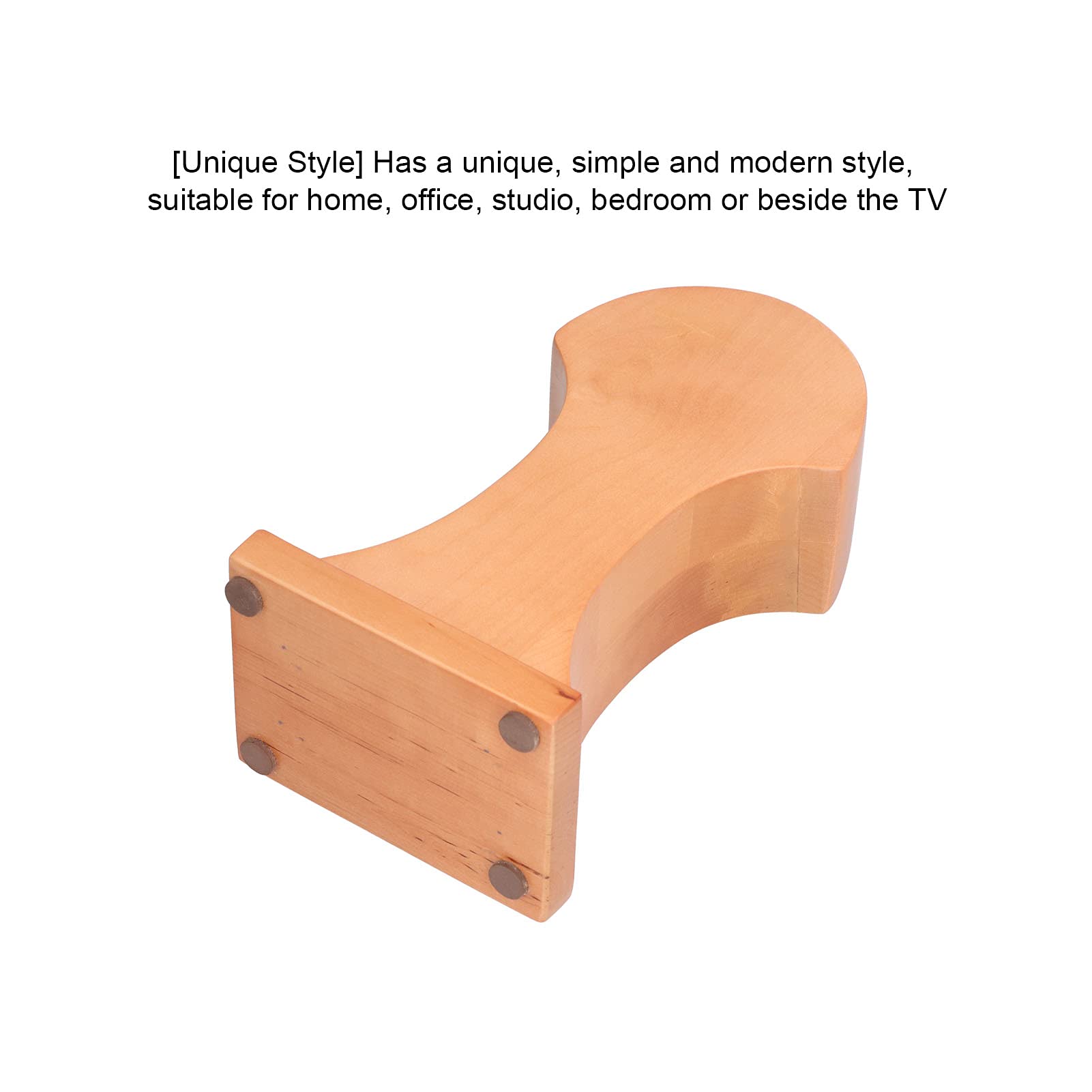 Bvznmilhd Supporto per cuffie in faggio, porta cuffie in legno dalla forma originale, base antiscivolo e stabile per espositore di cuffie da gaming, adatto per ufficio domestico, studio o