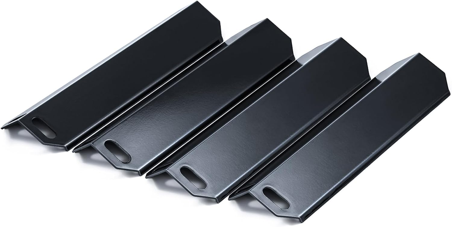 Oklagarden GD4838SS-M Heat Plates Replacement for Savor Pro Grill Replacement Parts Savor Pro Grill Heat Shield Porcelain Enameled Steel Flame Tamer Savor Pro Grill Parts Heat Tents 4Pack