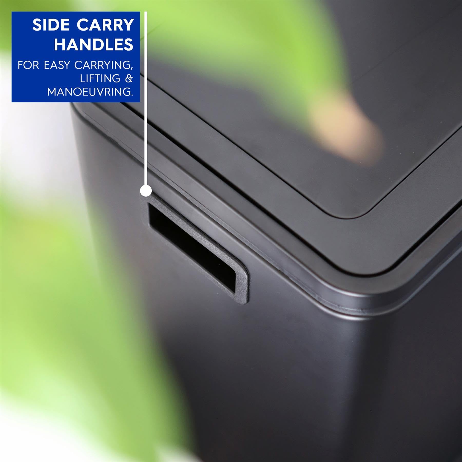 Harbour Housewares 30L (2 x 15L) Doppelter Küchen-Treteimer aus Edelstahl - Gebürstet - 1x Sanftes Schließen Groß Dual Metall Schrank Recycling Essen Abfall Mülleimer Mülltonne Müll Behälter