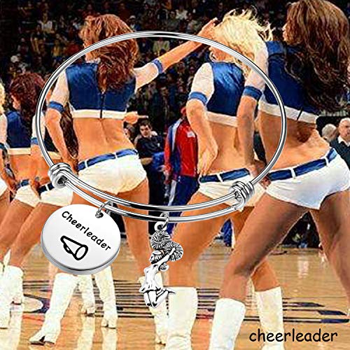 KUIYAI Cheer Bracelet Cheerleader Megaphone Pendant Bracelet Cheerleading Gifts (Bracelet)