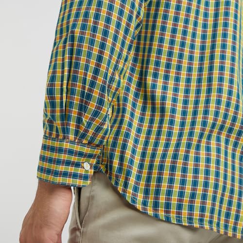 Image of Parx Men's Cotton Blend Checks Pattern Slim Fit Semi Cutaway Collar Full Sleeve Casual Shirt
