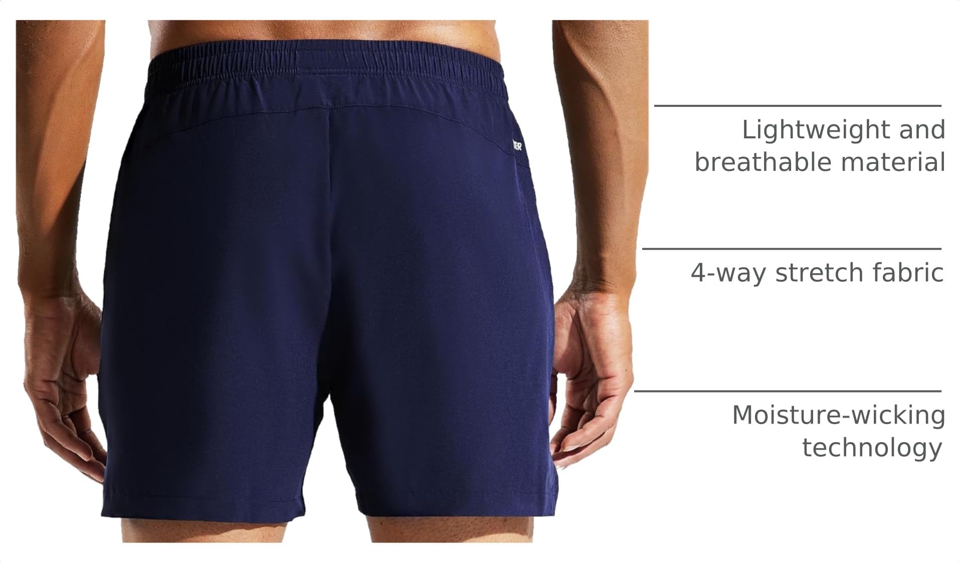 MIER Confezione da 3 pantaloncini sportivi da uomo, da corsa, 12,7 cm, ad asciugatura rapida, leggeri, per palestra, allenamento, allenamento, sport, con tasche