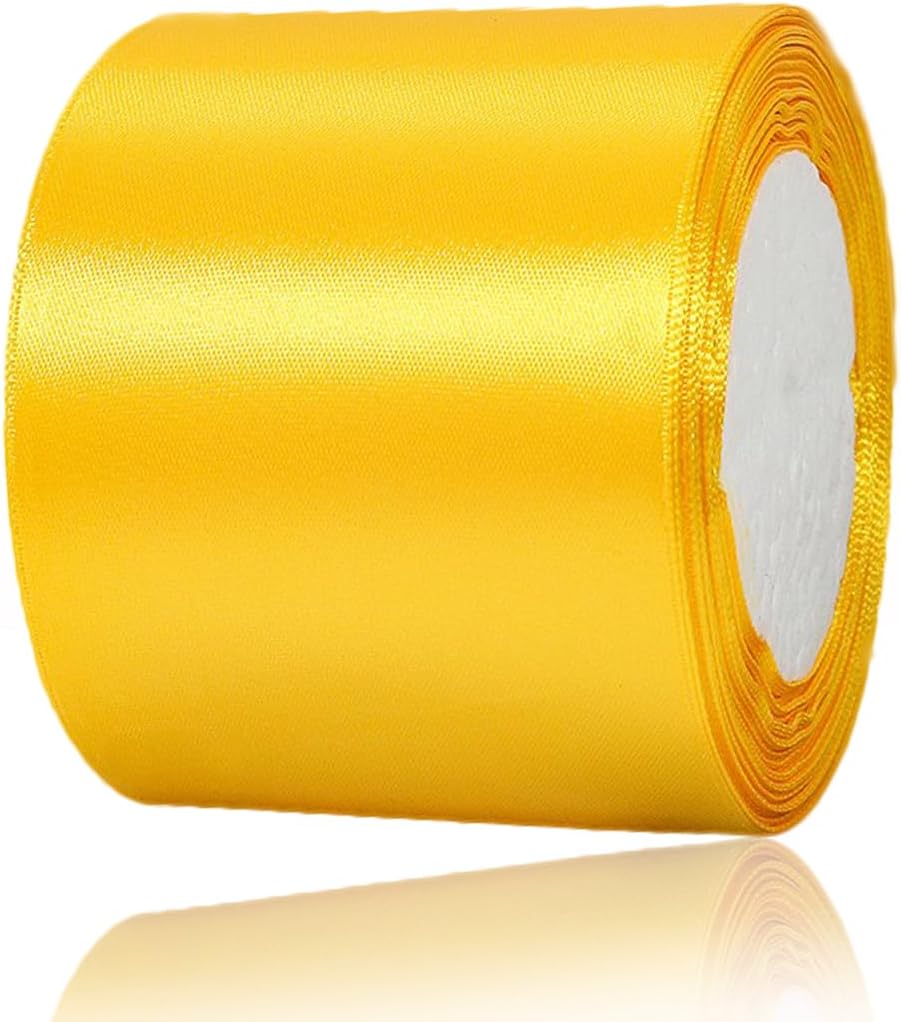 Yellow Ribbon For Outdoor Amazon.com: Yellow Ribbon 3 Inch x 25 Yards, Satin Fabric Ribbon for ...