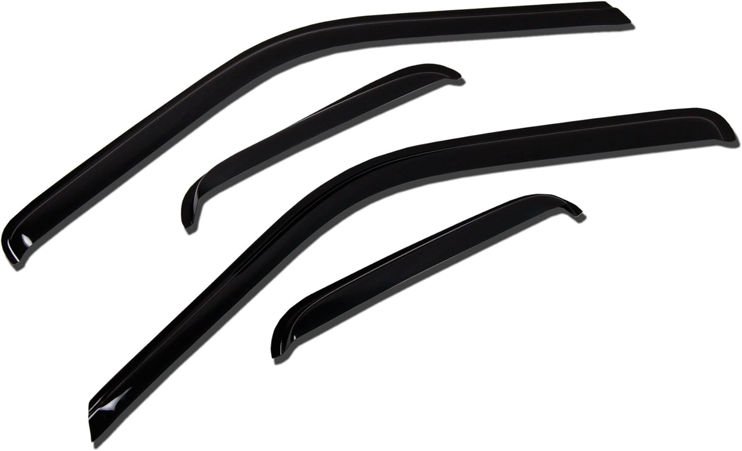Tuningpros WV-418-2 Outside Mount Window Visor Deflector Rain Guard Dark Smoke 4-pc Set, Compatible with 2007-2011 Toyota Camry