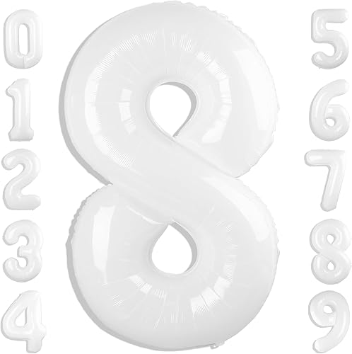 Vista 375 de Globos de números 0 de 40 pulgadas, globos negros de números para números 10, 20, 30, 40, 50, 60, 70, 80, 90, 100, globos de números 10, 20, 30, 40