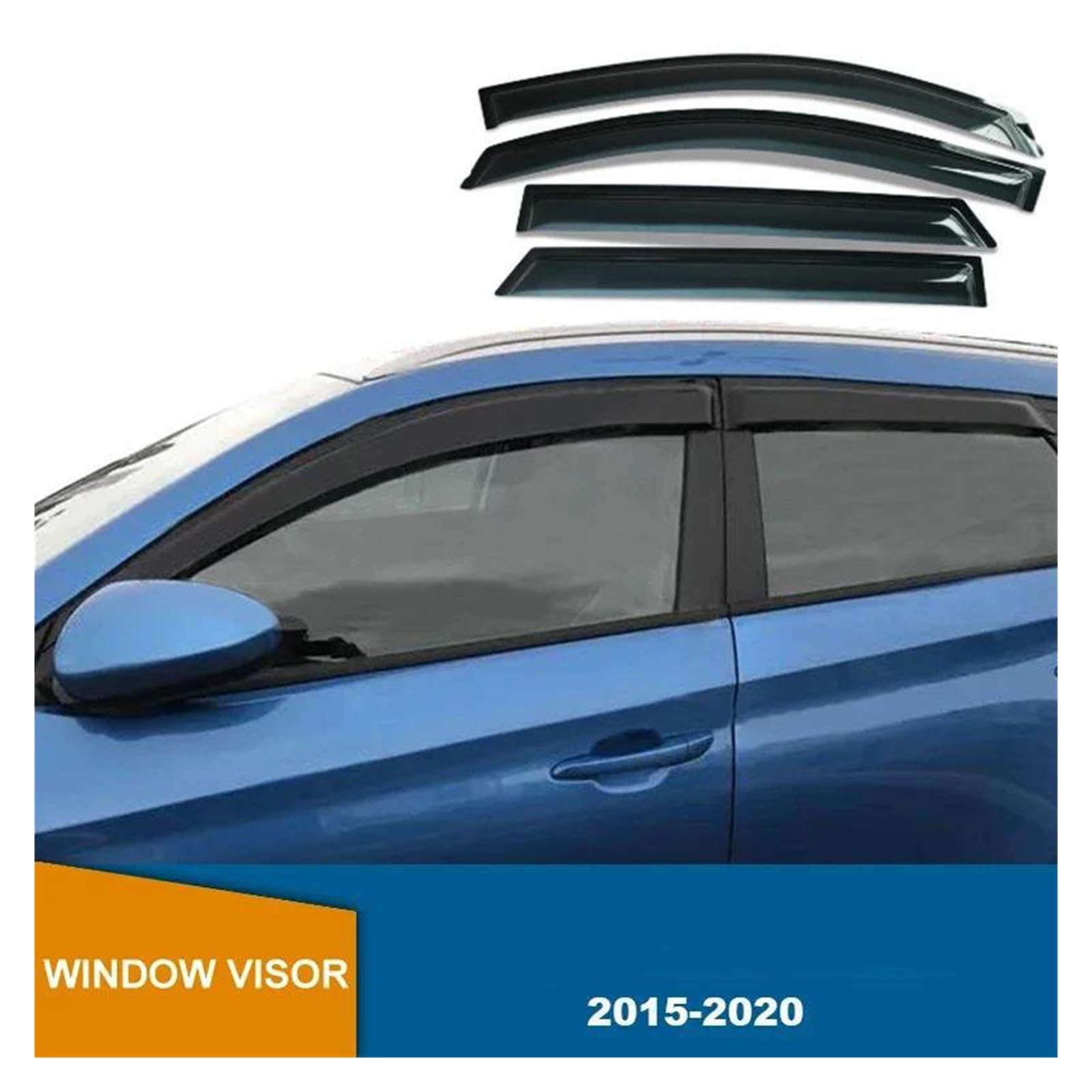 Deflectores Viento Ventana Viseras Deflector Ventana Lateral Coche Para Hyundai Para Tucson 15-20 Contra Lluvia Visera Puerta Ventana Protector Contra Lluvia Parabrisas Contra Lluvia