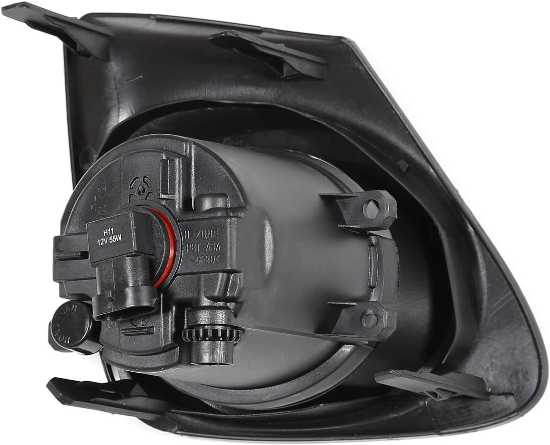DNA MOTORING FL-ZTL-234-CH Fog Light With Bezel & Switch Driver & Passenger Side Enhance visibility [Compatible with 11-13 Corolla]