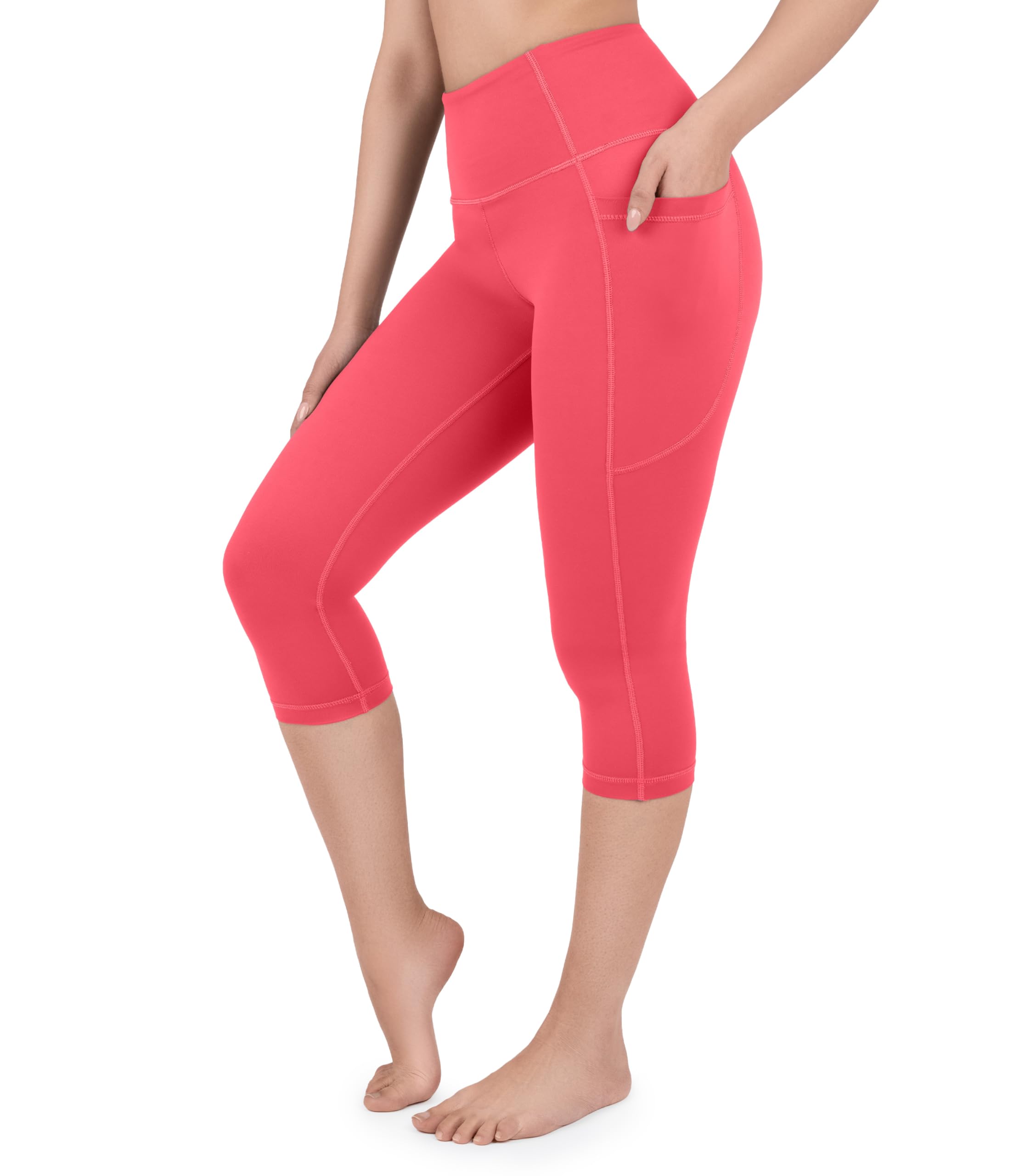 Nirlon NirLUX Capri Leggings for Women - NirLUX Capri Leggings with Pockets for Women, Regular & Plus Size Yoga Pants