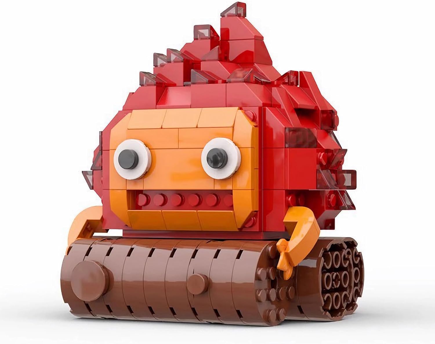 Moving Castle Calcifer Fire Demon Building Block Set, Anime Howls Figure Model Toys Collectible Building Bricks Birthday Gift for Kids (252 Pcs)