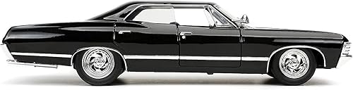 Miniatura 6 de Jada Toys 253255037 Supernatural Dean Winchester, Chevy Impala Sport Sedán 1967, puertas + maletero + cubierta del motor para abrir, escala 124,