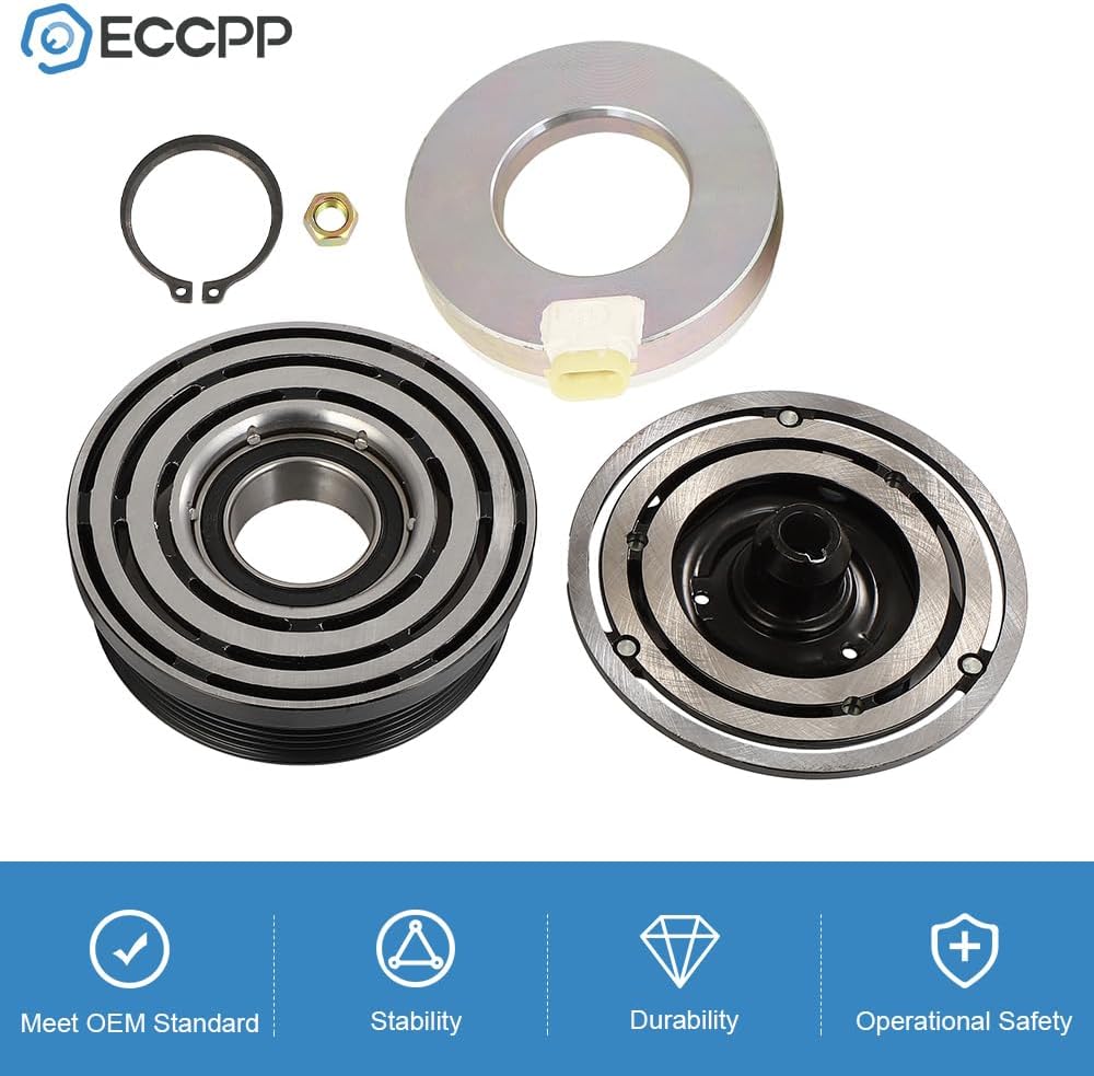 ECCPP A/C Compressor Clutch 1998-2003 Fit for Chevrolet S10 Sonoma 2.2L 1998-2000 Fit for Isuzu Hombre 2.2L Fast Cooling AC Clutch
