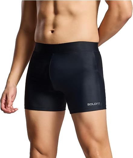 Boldfit Swimming Shorts for Men's Quick-Dry Poly-Spandex Swim Shorts – Lightweight, Breathable, Stretch-Fit with Drawstrin...