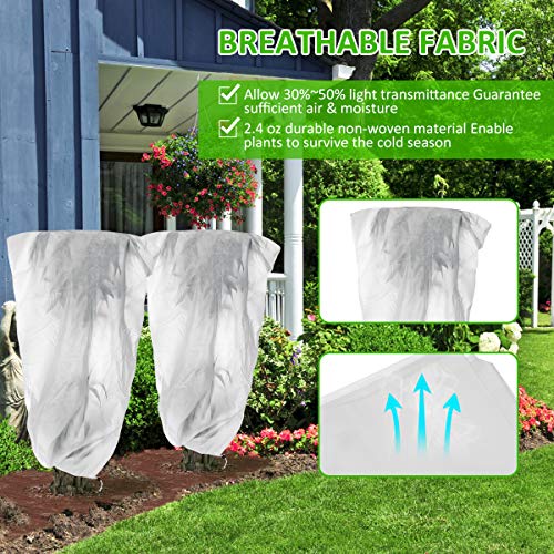 MECO 2Pack Plant Cover Tree Blanket Jacket Freeze Frost Protection