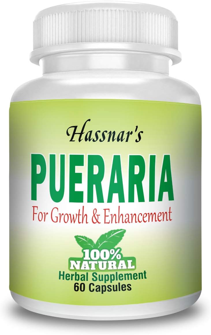 Hassnar Health and Pesonal Care Natural Pueraria Herb and Extract Capsule with Black Pepper Extract/For Better Absorption & More Effective Results (Pack of 60 Capsules)