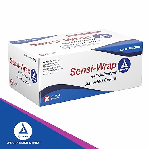Miniatura 7 de Dynarex 3182 Sensi Wrap, color arcoíris, 2" x 5 yardas, paquete de 36