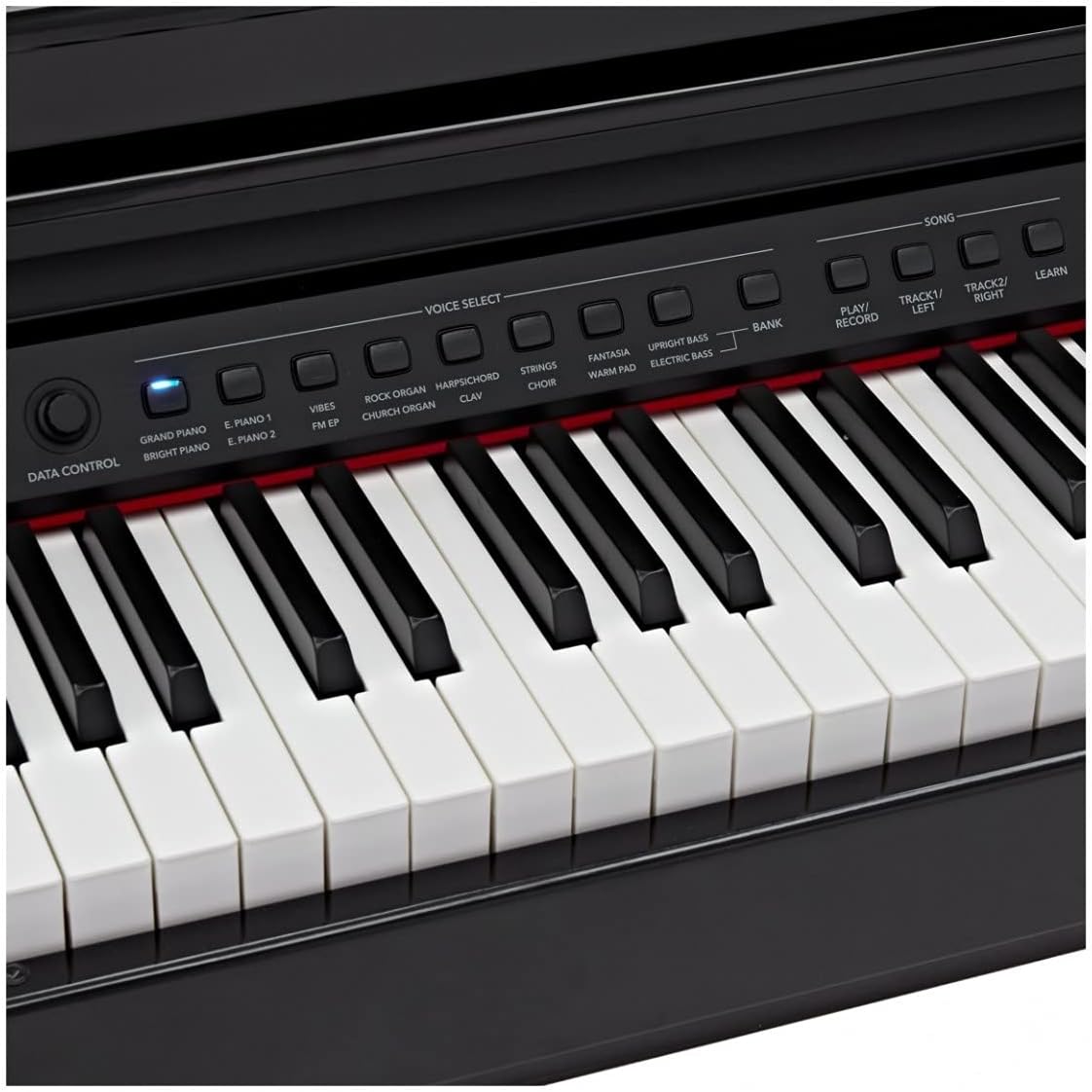 Primer plano de los botones de selección de voz del Gear4music GDP-100