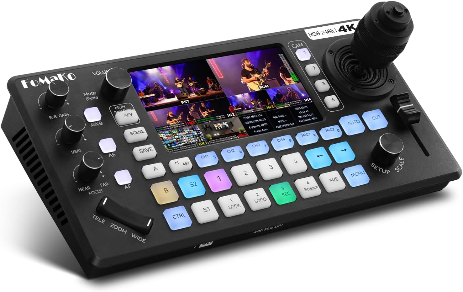 KC800 Pro Multi-Camera Video Switcher with Integrated Control