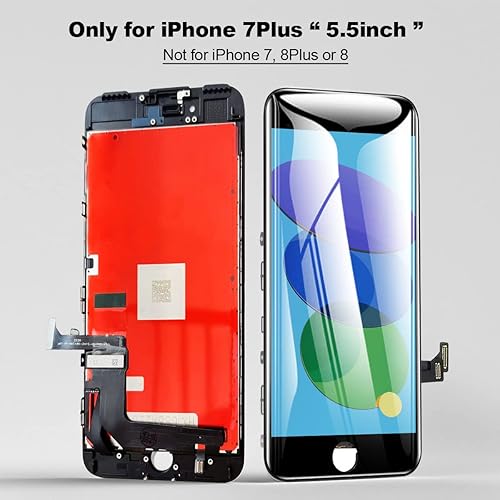 Miniatura 3 de EFAITHFIX Pantalla LCD de repuesto para iPhone 7 Plus color negro de 5.5 pulgadas, pantalla LCD, digitalizador de pantalla táctil 3D con kit de