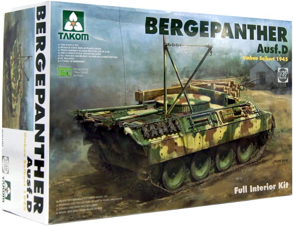 TAKOMTKO2102 Model 2102: 1/35 Bergepanther AUSF.D Conversion Seibert 1945 Production with Full Interior Kit