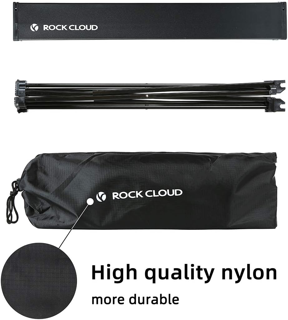 Rock Cloud Portable Camping Table Ultralight Aluminum Camp Table with Storage Bag Folding Beach Table for Camping Hiking Backpacking Outdoor Picnic : Sports & Outdoors