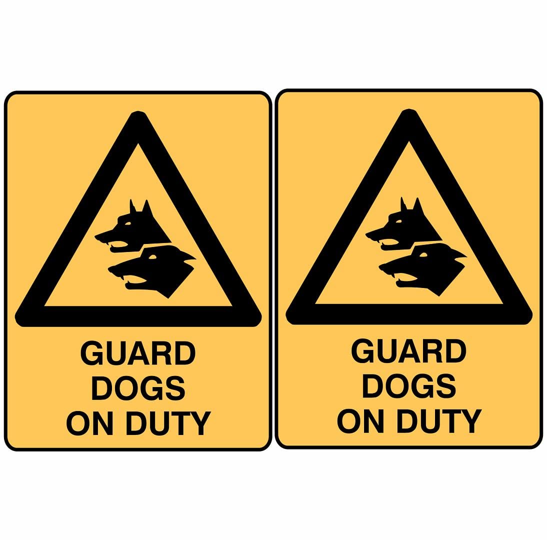 CVANU Guard Dogs on Duty Safety Sign Sticker Self Adhesive PVC Vinyl (Pack of 4) (B09GBD59ZN) Amazon Price History, Amazon Price Tracker