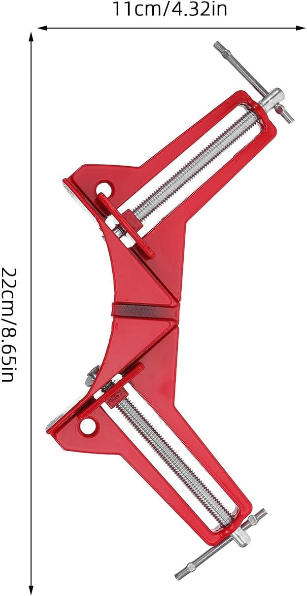 PRETYZOOM 4pcs Reinforced 90 Degree Right Angle Clamps Aluminum Alloy Fixed Corner Frame Clamp for Woodworking Glass Holder Fish Tank Cabinet DIY Hand Tools