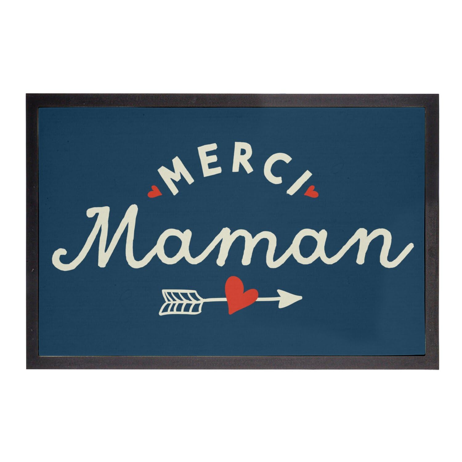 Paillasson Bleu Merci Maman plein d'amour pour célébrer votre mère