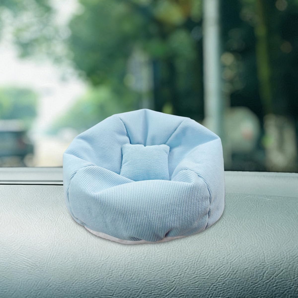 Toy Bean Bag Chair Car Dashboard Decoration, Mini Soft Automotive Lazy Sofa Ornament with Pillows, Cute Vehicle Interior Puppet Seat Accessories for Display Toy (Coffee)