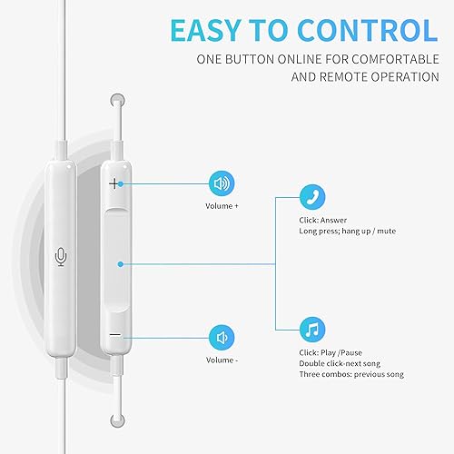 Miniatura 3 de Wired Earbuds Headphones 4 Pack, 3.5mm Jack Ear Buds with Microphone and High Sound Quality, Earphones Compatible with Computer Laptop iPad and