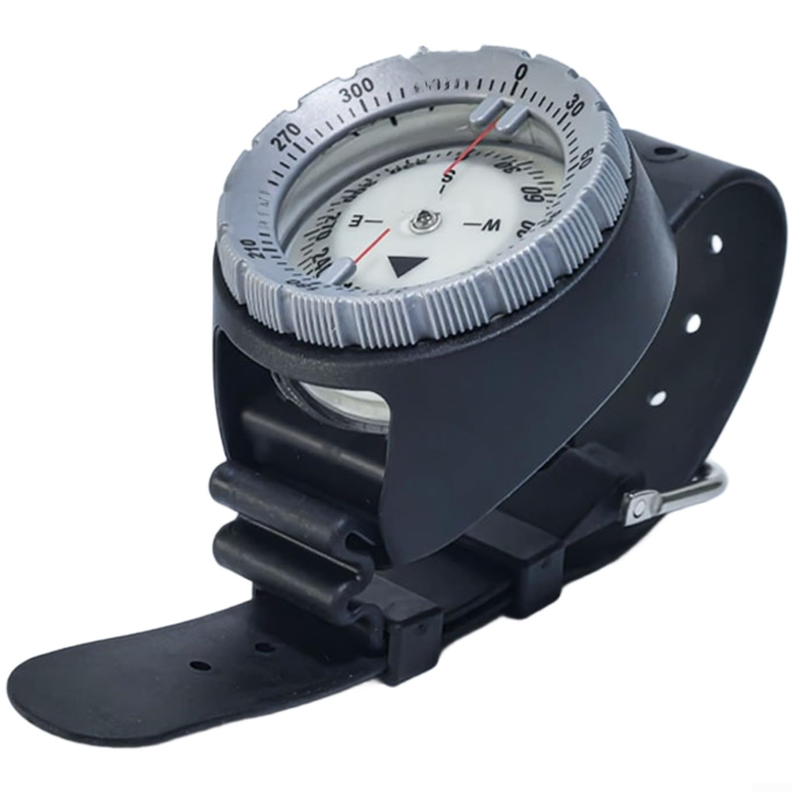 Alanmoship 1 Pack Wrist Mounted Scuba Diving For COMPASS Waterproof 50M Luminous For DIAL Side View Window For Underwater Navigation Hiking Camping Grey(E)