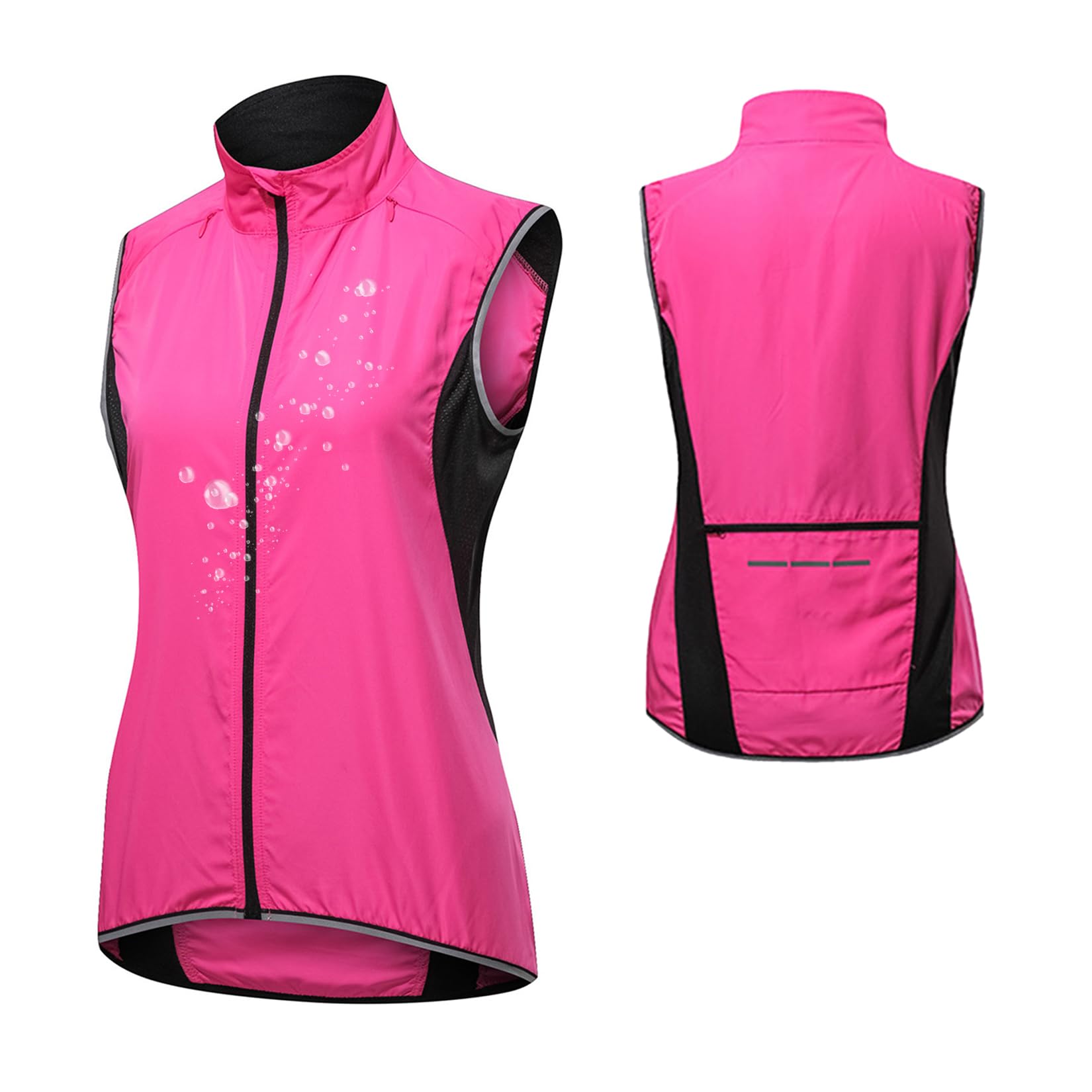 fahrradweste damen neon MODRYER Reflektoren Laufweste Atmungsaktiv MTB Radweste Wasserdicht Atmungsaktiv Ärmellose Jacke Leicht Softshellweste Winddicht Sportweste,Pink-3XL Fashion Rahmen:46cm ARA Pro Racing Sunshine Category:Fahrräder_Kunststoff  mit Kantenschutz