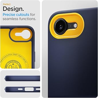 Spigen Nano Pop MagFit for iPhone 17e/16e Case, Blueberry Navy