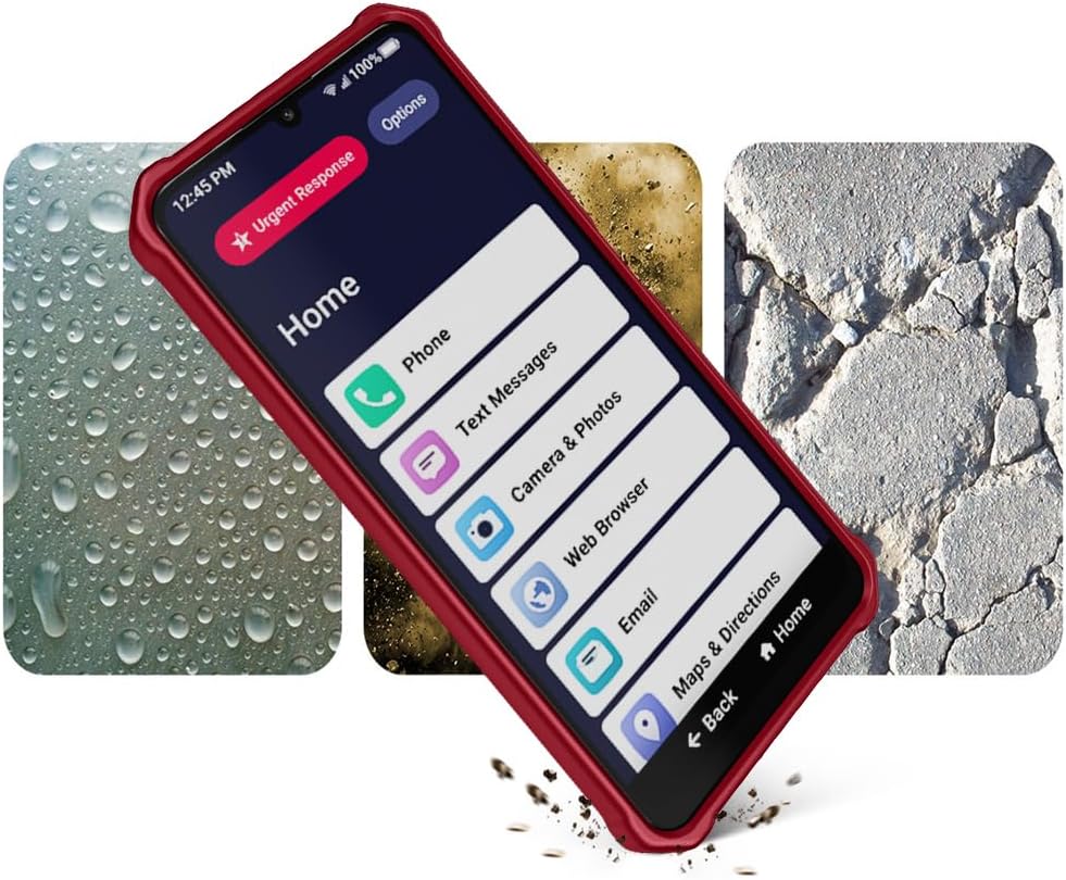 BELTRON Phone Case for Jitterbug Smart 4, Slim Industrial Strength Protective Grip Case with Reinforced Technology for TCL 40XL / Lively Jitterbug Smart4 (Red)