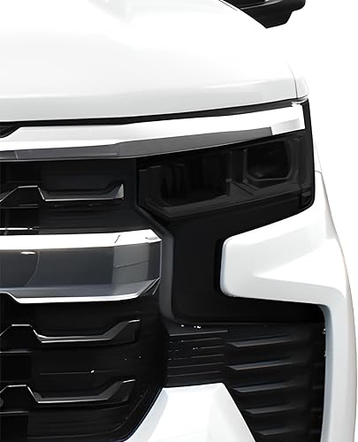 BOGAR TECH DESIGNS Kit de tinte de luz completa para faros delanteros compatible con Chevy Silverado 2022-2024, humo oscuro